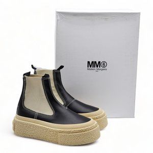 MM6 MAISON MARGIELA Leather Ankle Boots 35.5